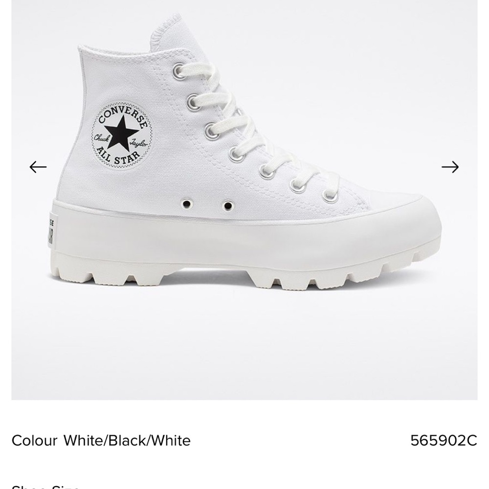 White platform Converse